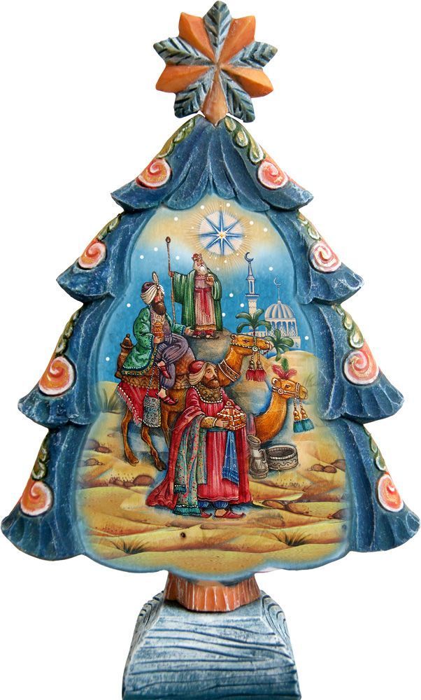 Wisemans Tree Christmas Figurine by G. DeBrekht - Christmas Decor - 588045L-0