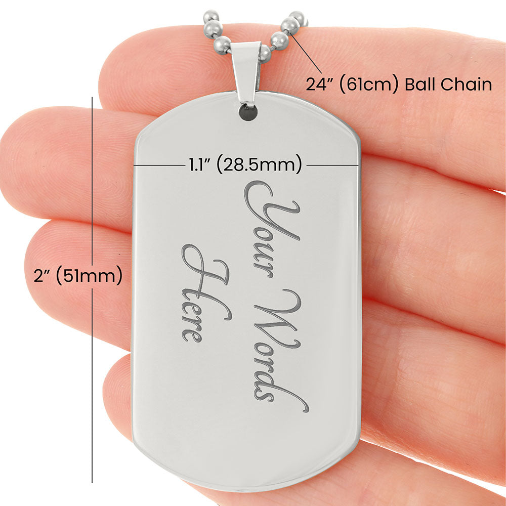 Faith Over Fear Dog Tag Necklace