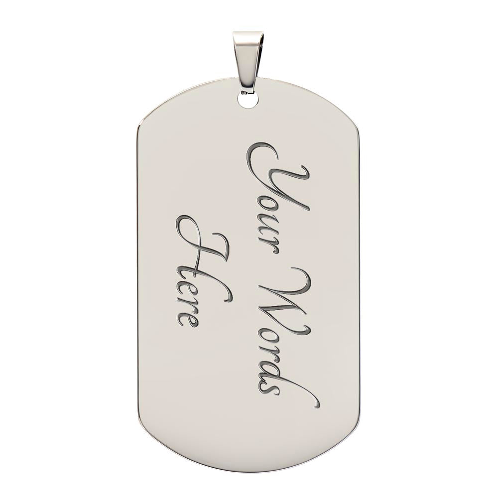 Cross Dog Tag Necklace