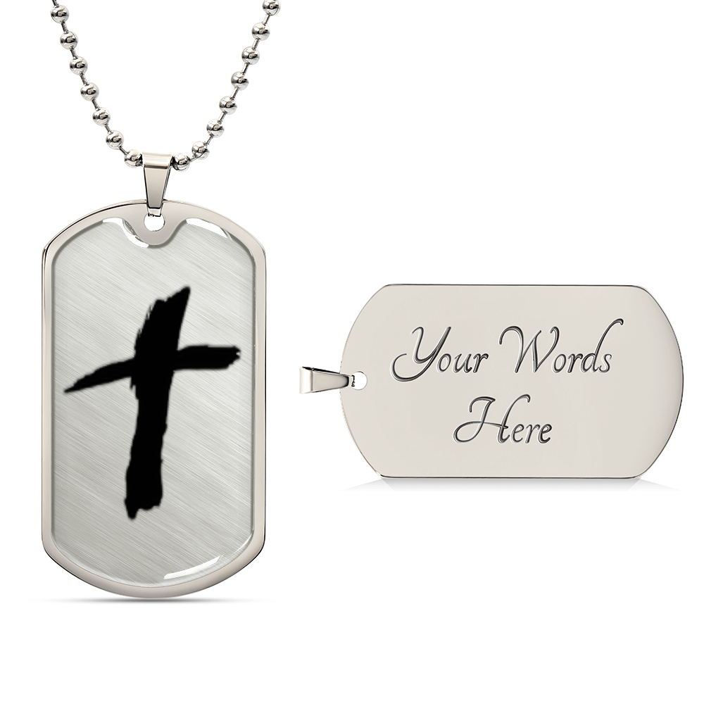 Cross Dog Tag Necklace