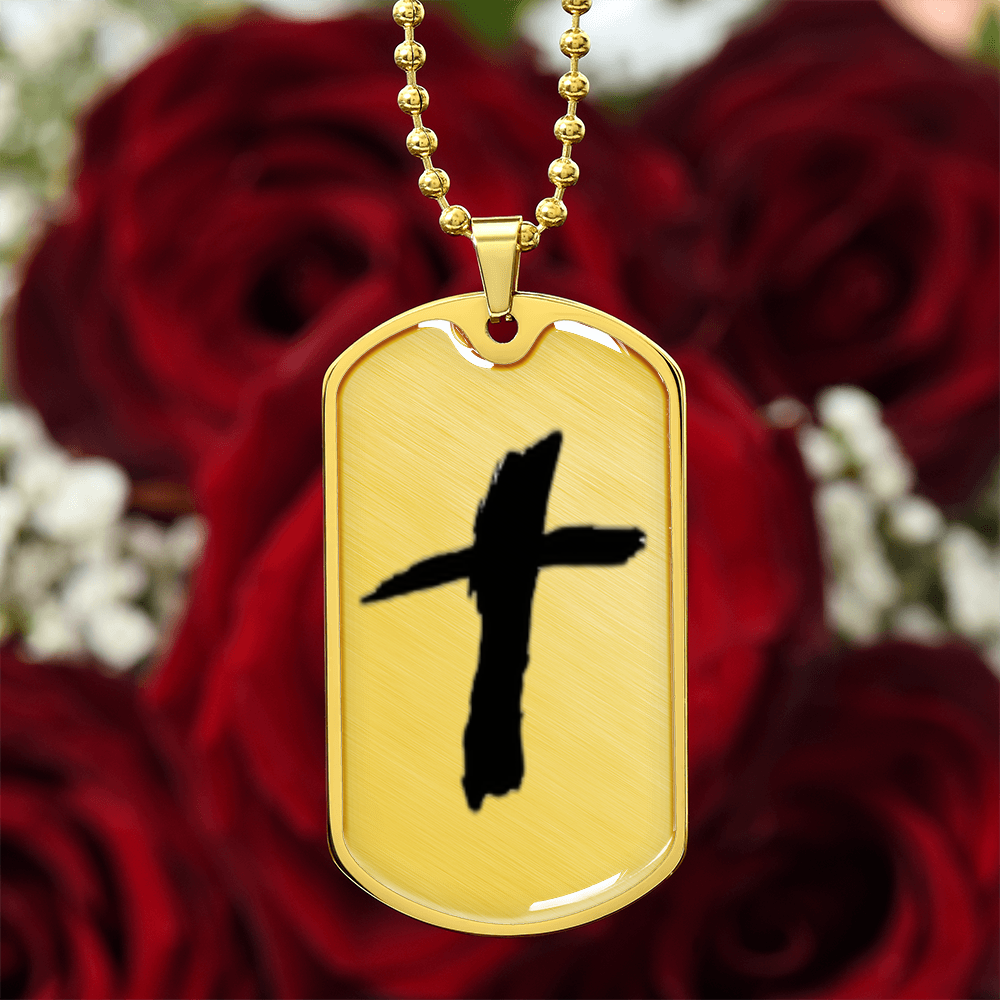 Cross Dog Tag Necklace