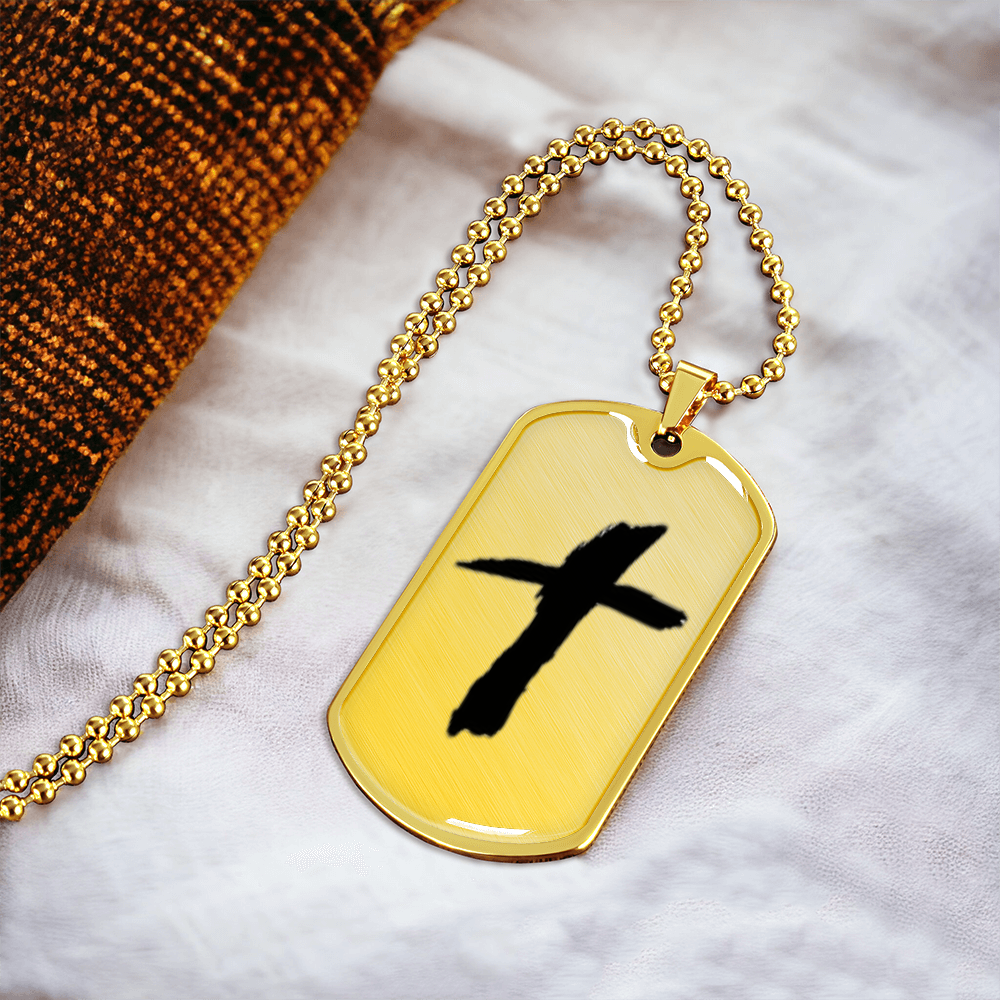 Cross Dog Tag Necklace