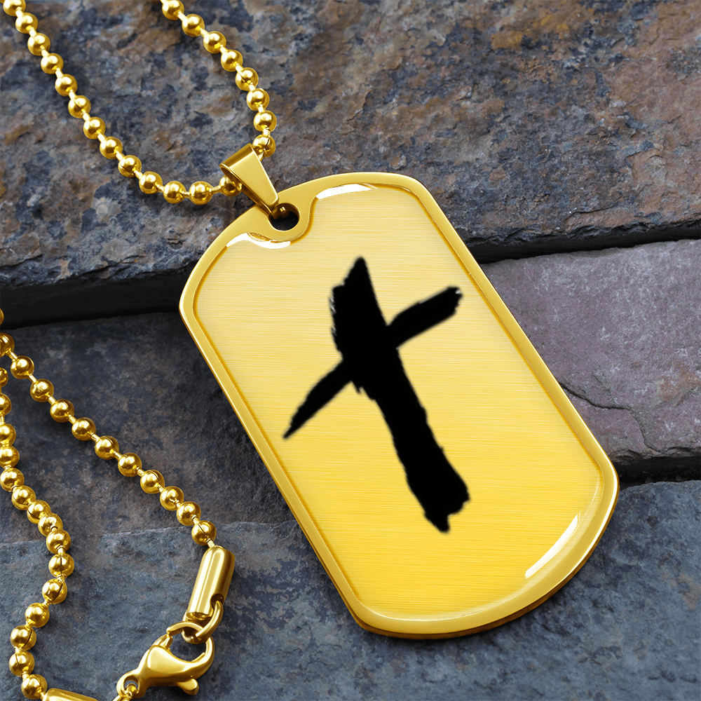 Cross Dog Tag Necklace