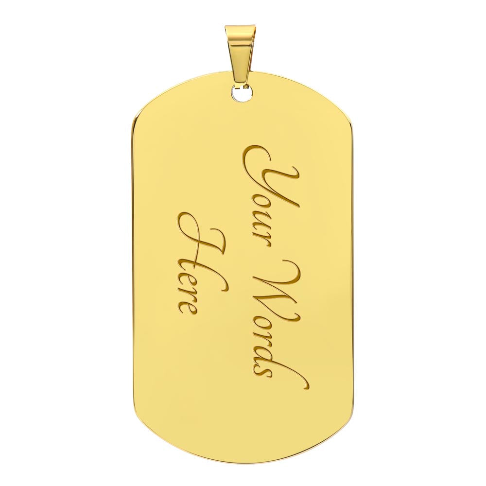 Faith Over Fear Dog Tag Necklace