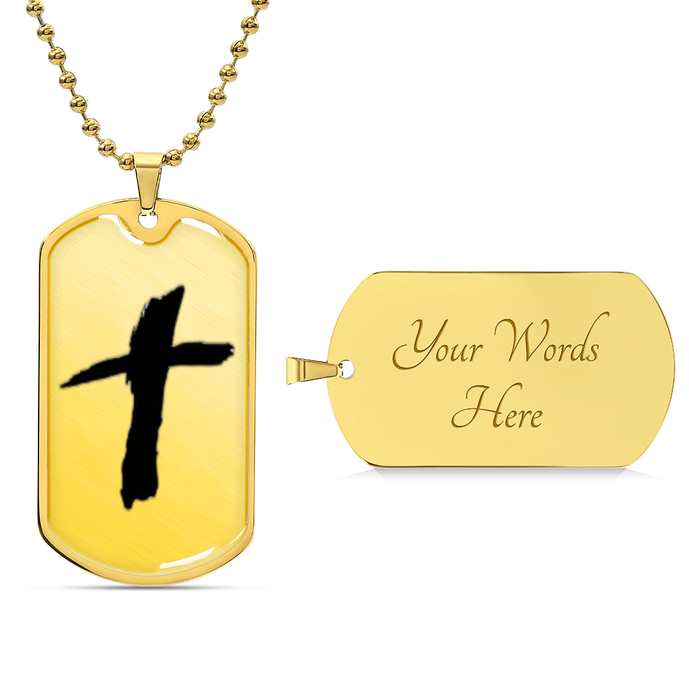 Cross Dog Tag Necklace
