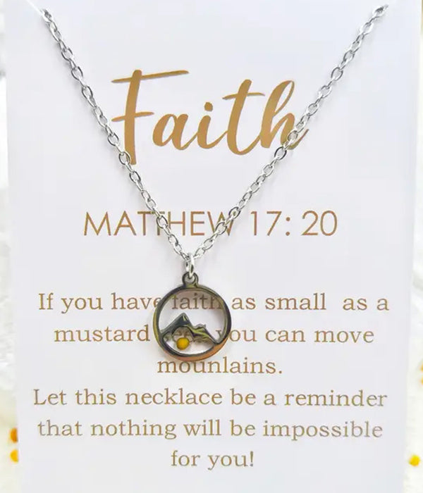 MOUNTAIN PENDANT NECKLACE - MUSTARD SEED FAITH-0