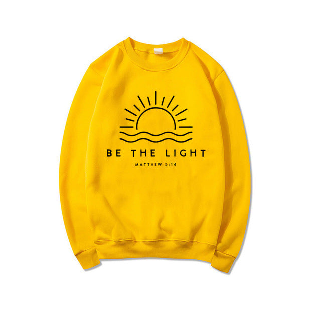 Be The Light - Matthew 5:14 Women's Fleece-lined Crew Neck Sweatshirt