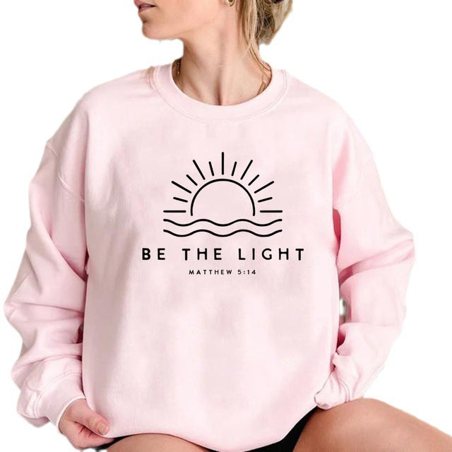 Be The Light - Matthew 5:14 Women's Fleece-lined Crew Neck Sweatshirt