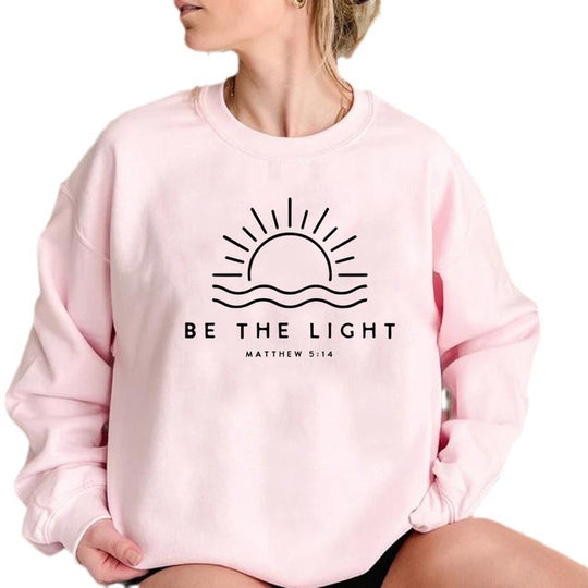 Be The Light - Matthew 5:14 Women's Fleece-lined Crew Neck Sweatshirt
