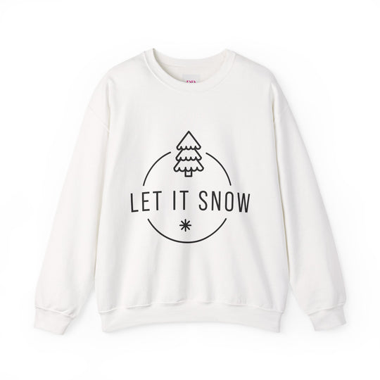 Cozy Winter Sweatshirt: "Let It Snow" Unisex Heavy Blend Crewneck for Holiday Cheer, Winter Fun, Gift for Snow Lovers, Seasonal Comfort