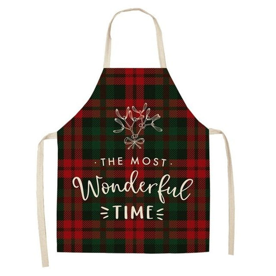 Cotton linen Christmas apron