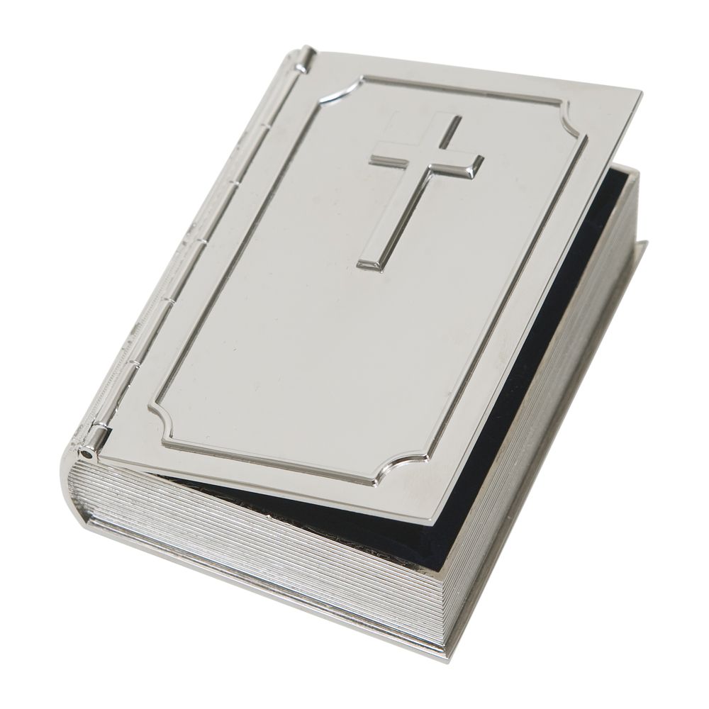 Book Shaped Box With Cross On Cover-0