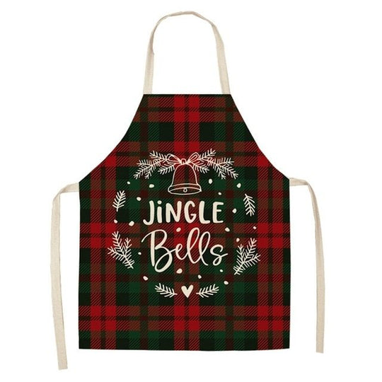 Cotton linen Christmas apron