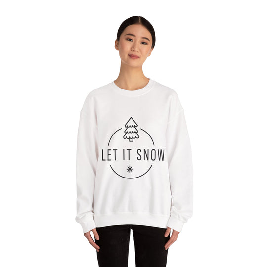Cozy Winter Sweatshirt: "Let It Snow" Unisex Heavy Blend Crewneck for Holiday Cheer, Winter Fun, Gift for Snow Lovers, Seasonal Comfort