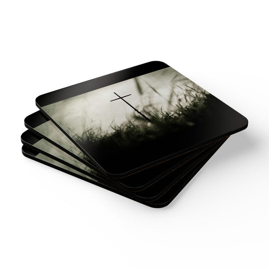 Coaster Set with Cross Design