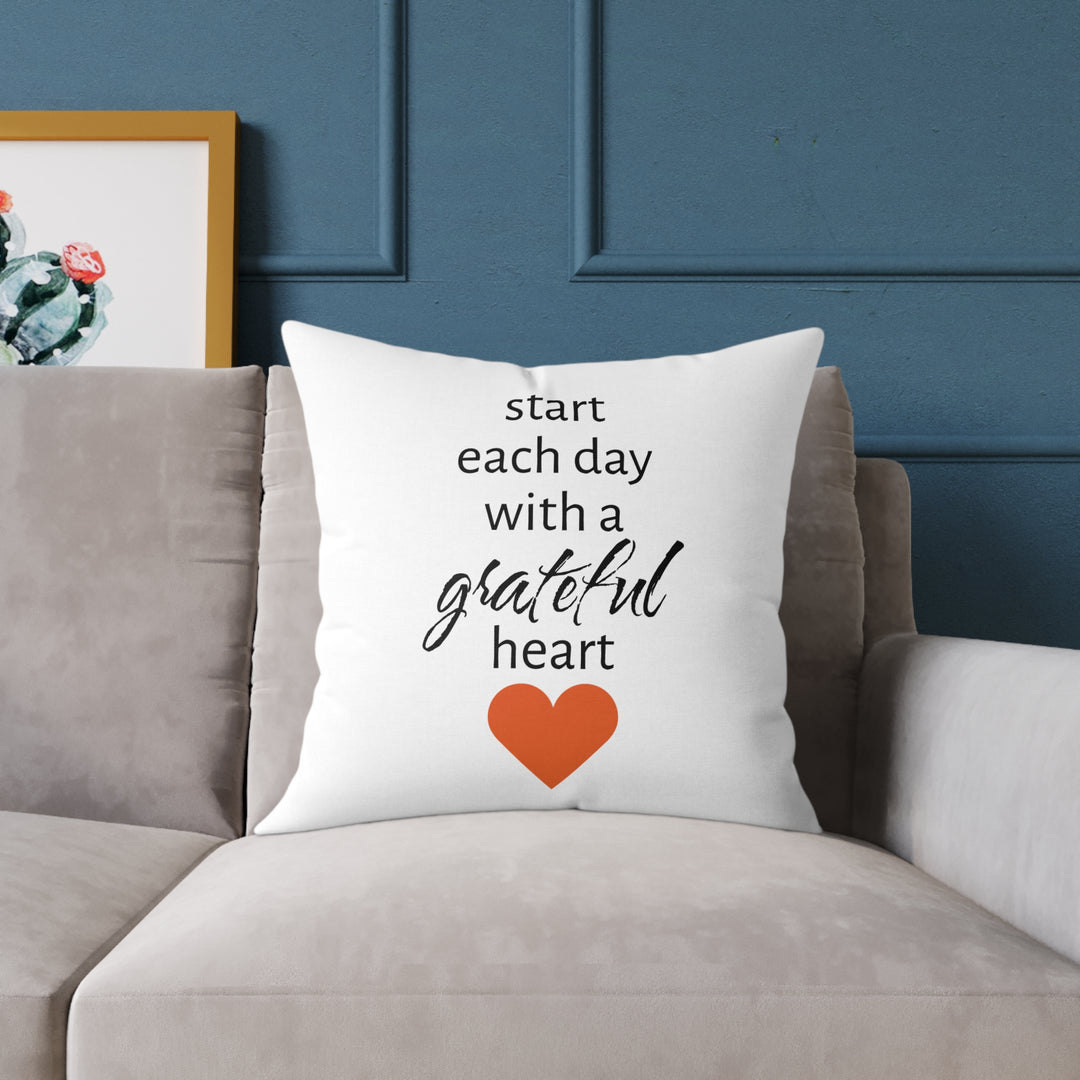 Canvas Pillow - Grateful Heart Home Decor Accent