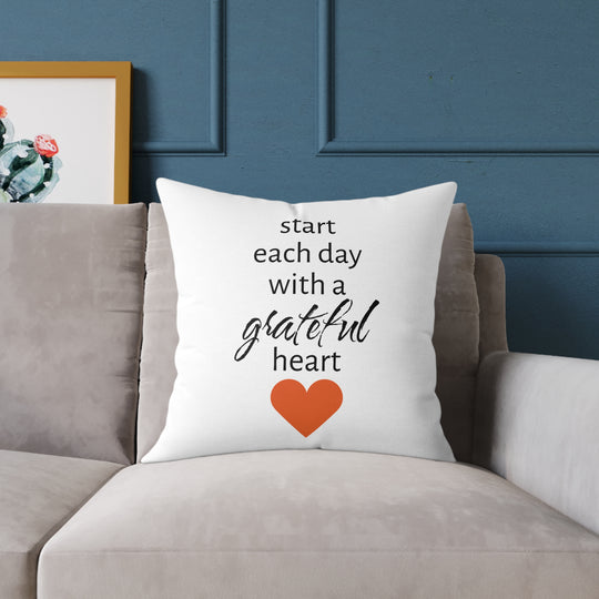 Canvas Pillow - Grateful Heart Home Decor Accent