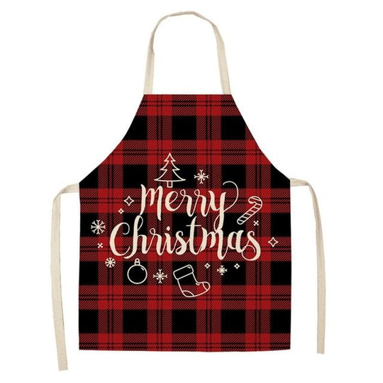 Cotton linen Christmas apron