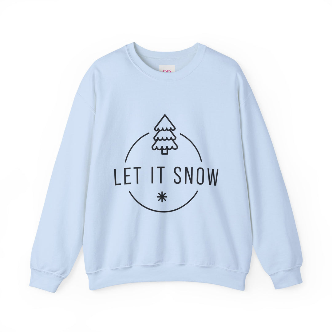 Cozy Winter Sweatshirt: "Let It Snow" Unisex Heavy Blend Crewneck for Holiday Cheer, Winter Fun, Gift for Snow Lovers, Seasonal Comfort