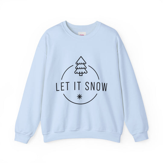 Cozy Winter Sweatshirt: "Let It Snow" Unisex Heavy Blend Crewneck for Holiday Cheer, Winter Fun, Gift for Snow Lovers, Seasonal Comfort