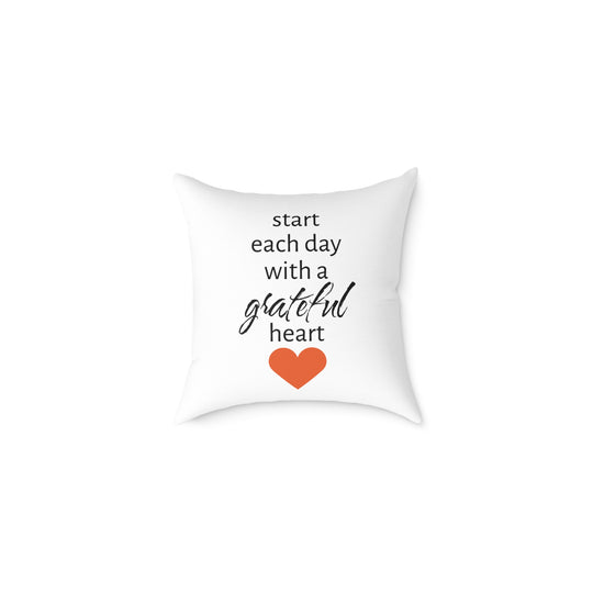 Canvas Pillow - Grateful Heart Home Decor Accent