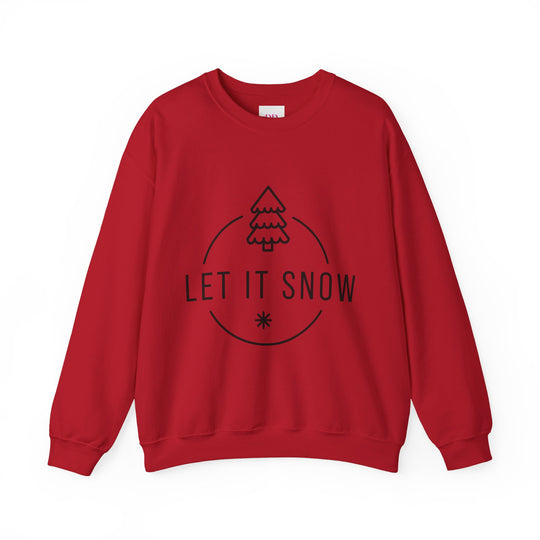 Cozy Winter Sweatshirt: "Let It Snow" Unisex Heavy Blend Crewneck for Holiday Cheer, Winter Fun, Gift for Snow Lovers, Seasonal Comfort