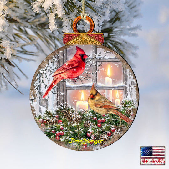 House Birds Christmas Wooden Ornaments by Gelsinger - Christmas Decor - 8121126DG-1