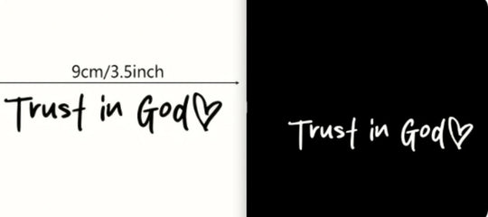 Trust in God Car Letter Sticker