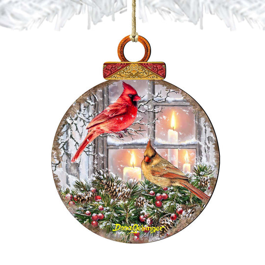 House Birds Christmas Wooden Ornaments by Gelsinger - Christmas Decor - 8121126DG-4