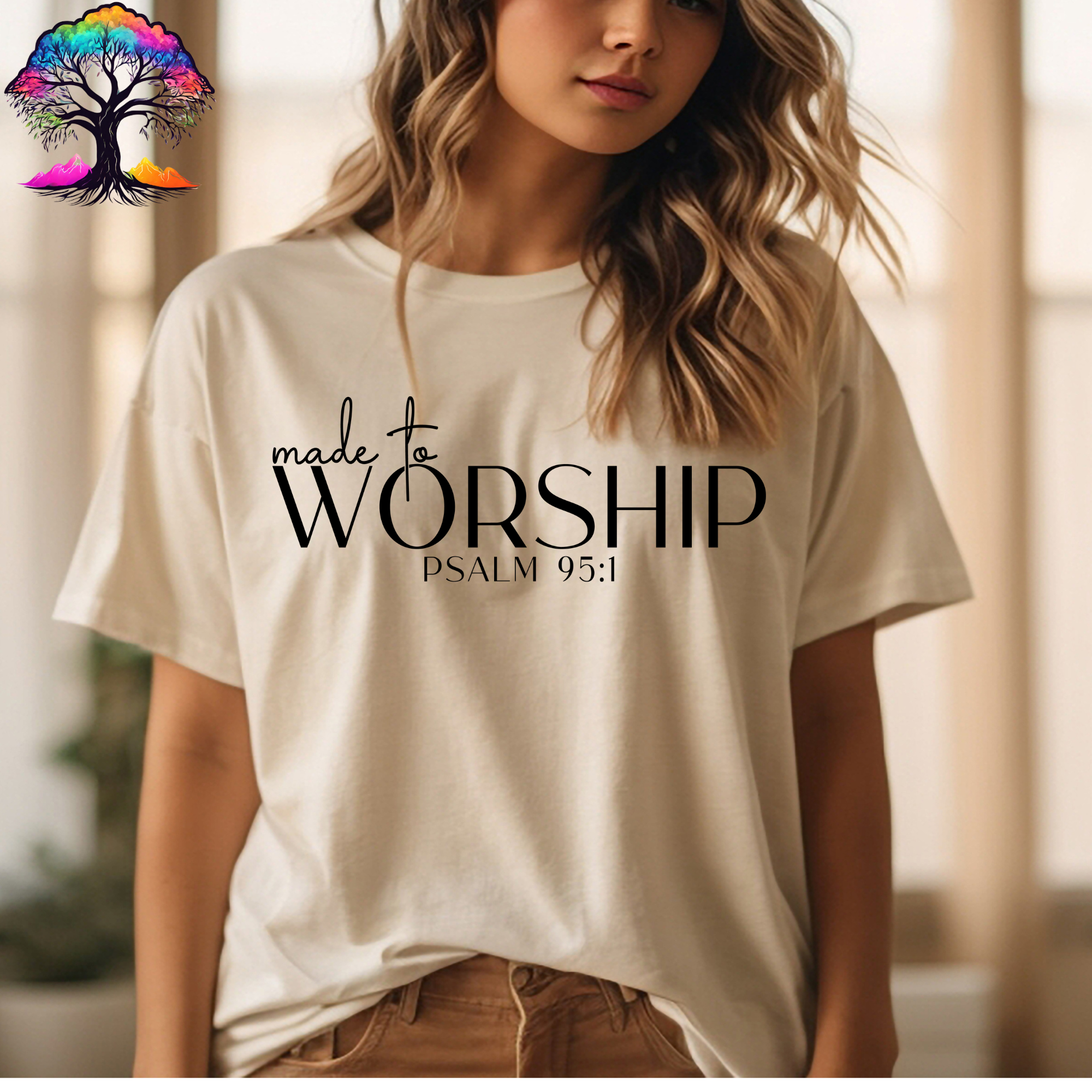 Christian-Made to Worship- Tshirt-0