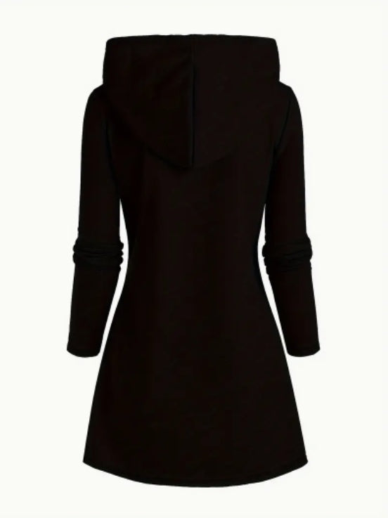 Women's Casual Long Hoodie With Faith Cross Design