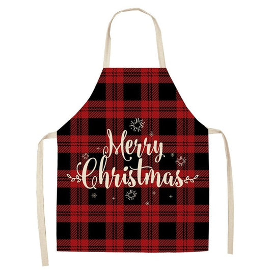 Cotton linen Christmas apron