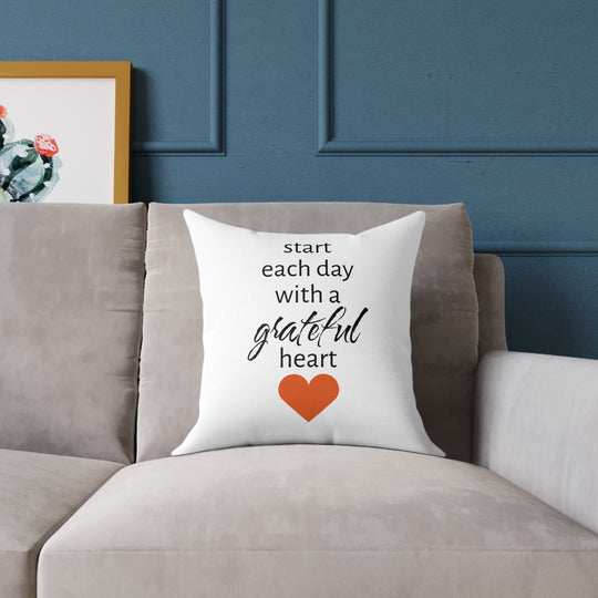 Canvas Pillow - Grateful Heart Home Decor Accent