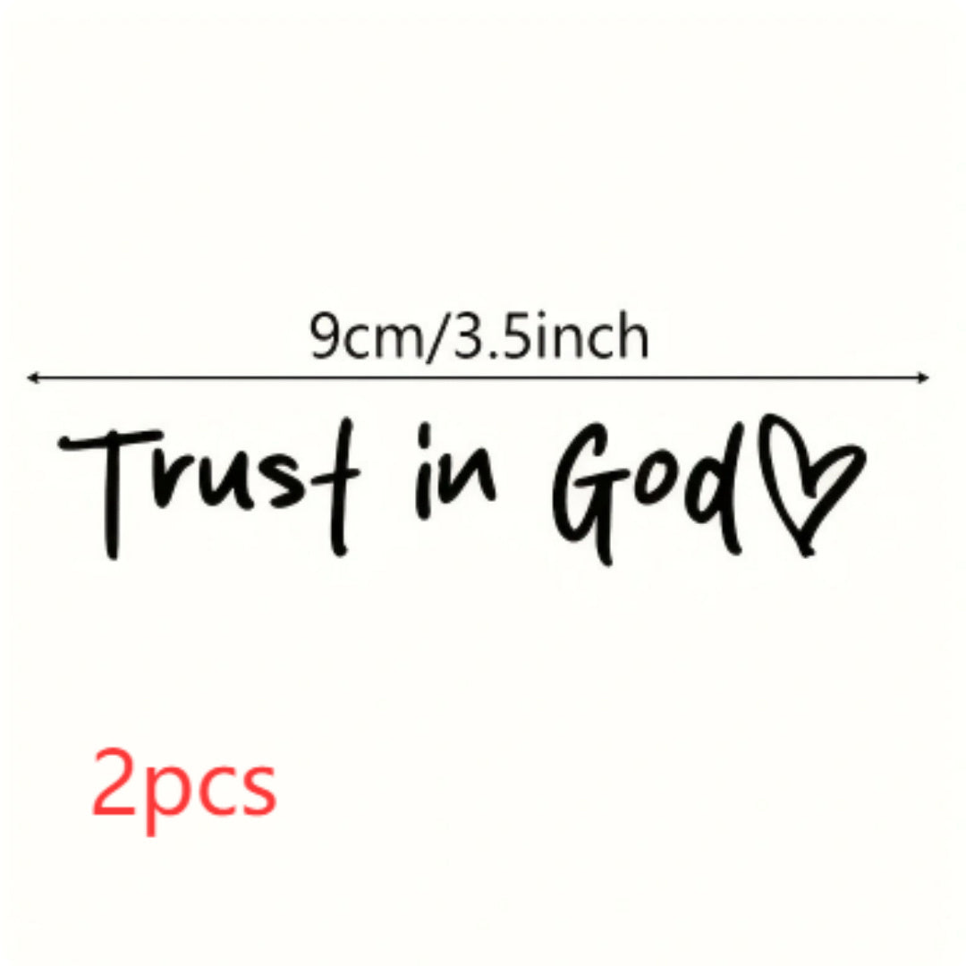 Trust in God Car Letter Sticker