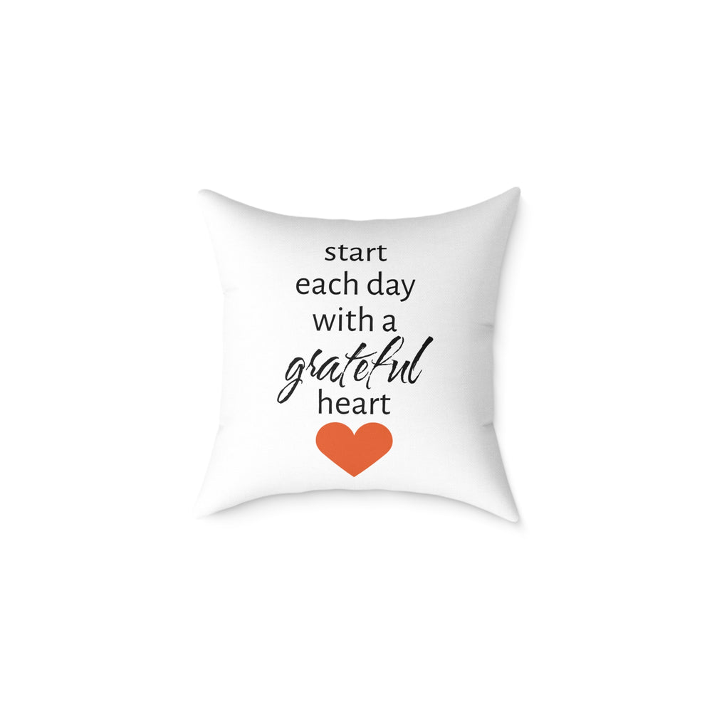 Canvas Pillow - Grateful Heart Home Decor Accent