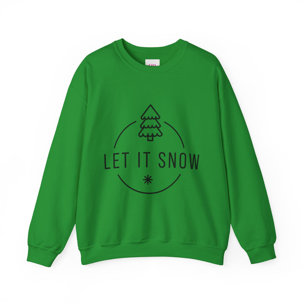 Cozy Winter Sweatshirt: "Let It Snow" Unisex Heavy Blend Crewneck for Holiday Cheer, Winter Fun, Gift for Snow Lovers, Seasonal Comfort