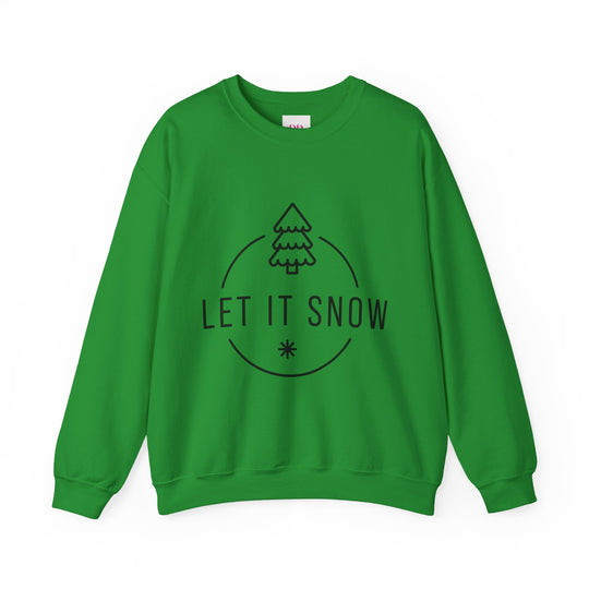 Cozy Winter Sweatshirt: "Let It Snow" Unisex Heavy Blend Crewneck for Holiday Cheer, Winter Fun, Gift for Snow Lovers, Seasonal Comfort
