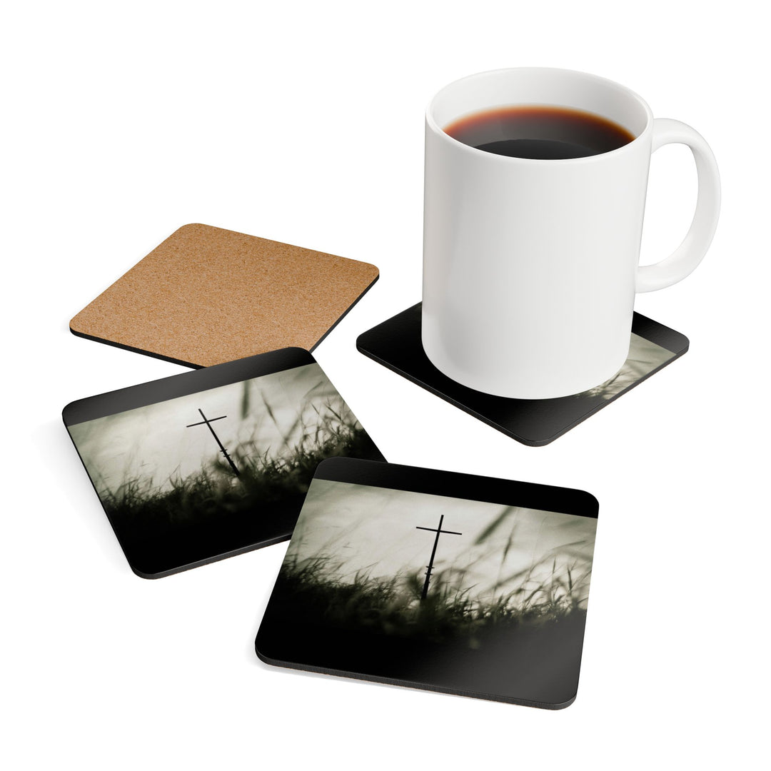Coaster Set with Cross Design