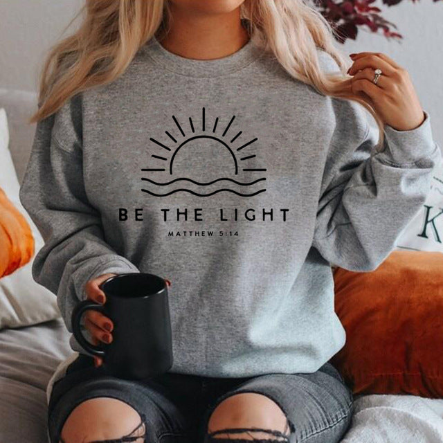 Be The Light - Matthew 5:14 Women's Fleece-lined Crew Neck Sweatshirt