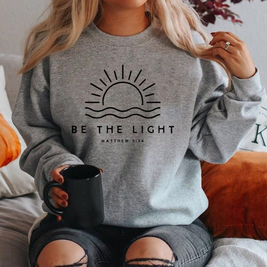 Be The Light - Matthew 5:14 Women's Fleece-lined Crew Neck Sweatshirt