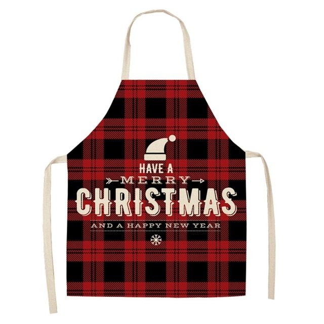 Cotton linen Christmas apron