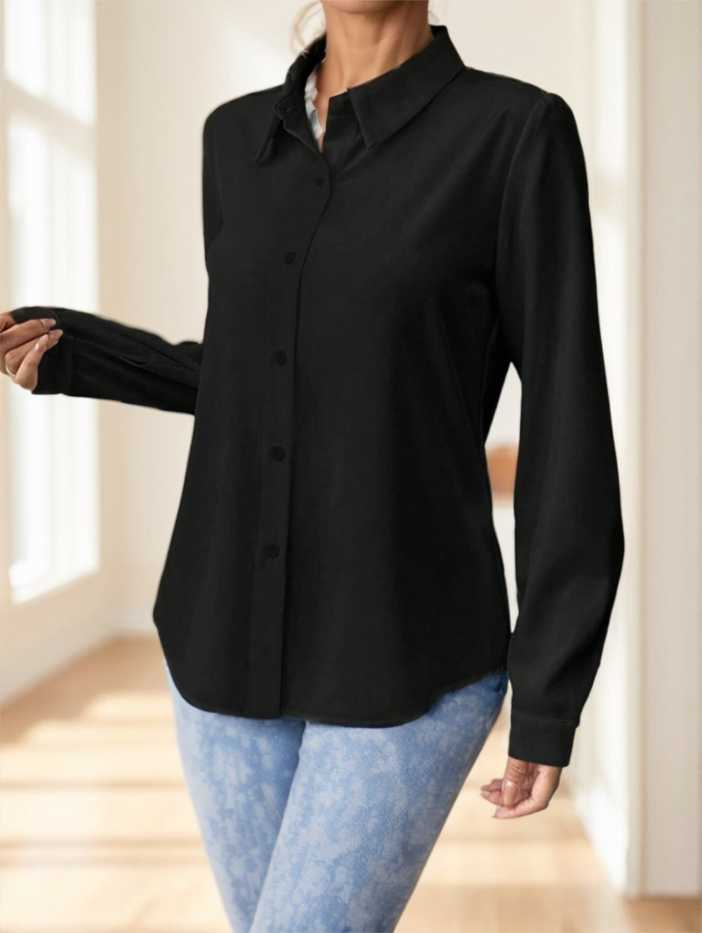 Women's Long Sleeve Button Shirt