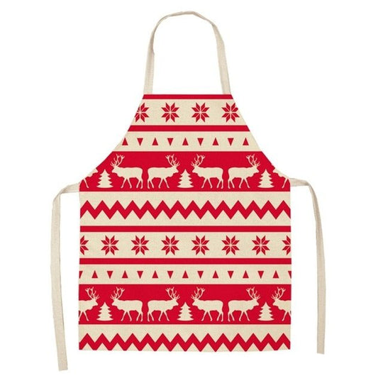 Cotton linen Christmas apron