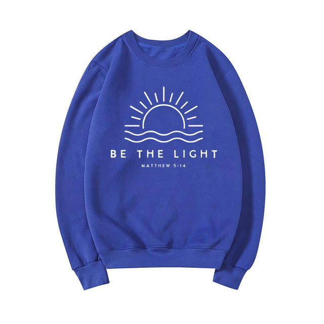 Be The Light - Matthew 5:14 Women's Fleece-lined Crew Neck Sweatshirt
