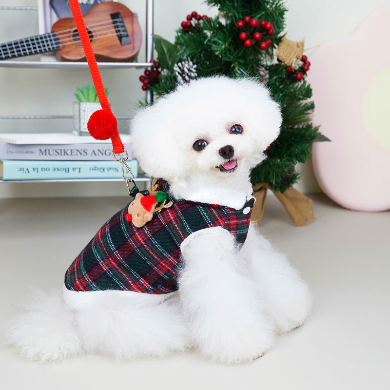 Christmas Plaid Vest Pet