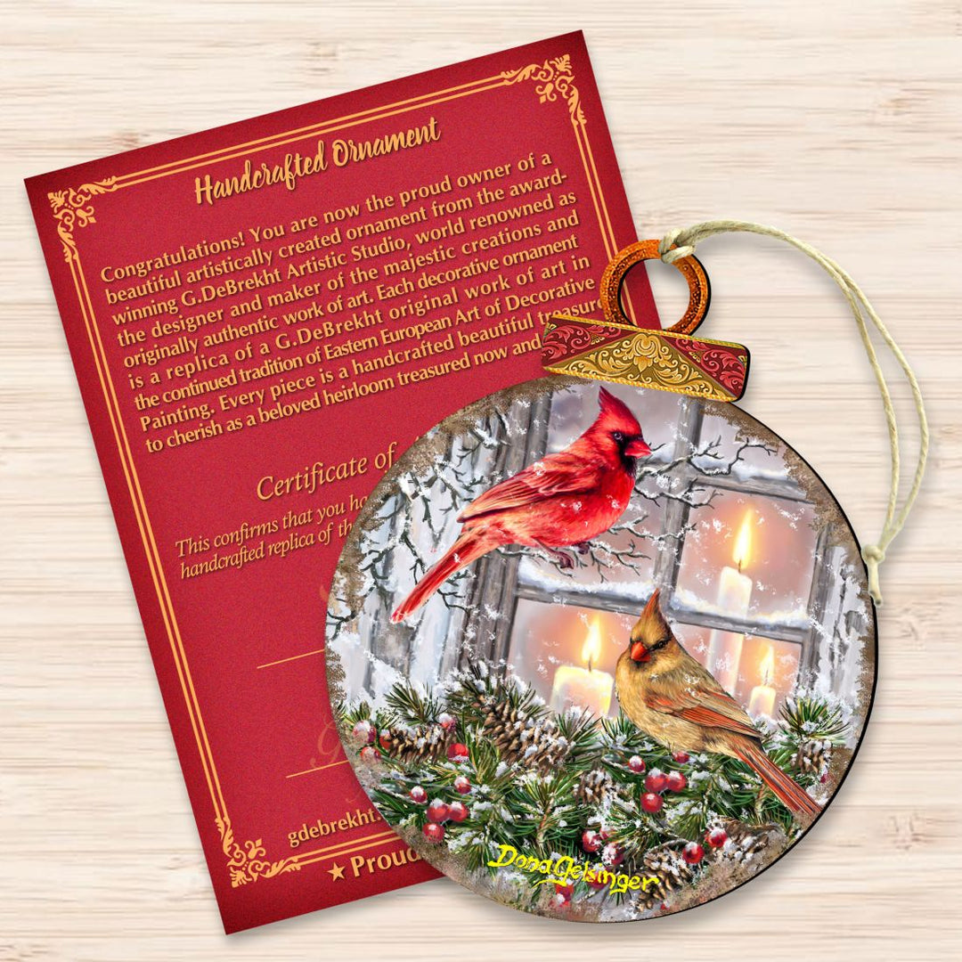 House Birds Christmas Wooden Ornaments by Gelsinger - Christmas Decor - 8121126DG-3