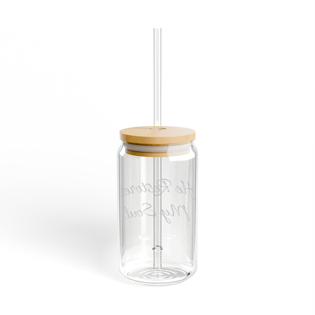 He Restores My Soul, Glass Tumbler - 16oz