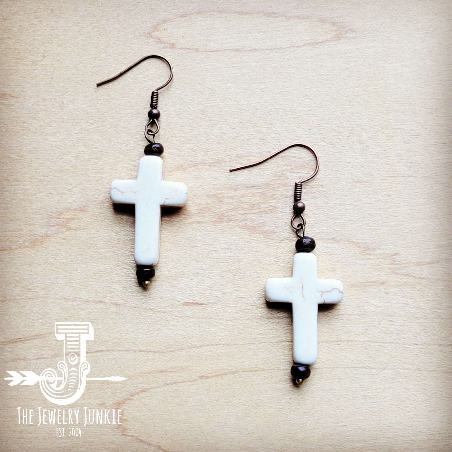 White Turquoise Cross Earrings 220x-0
