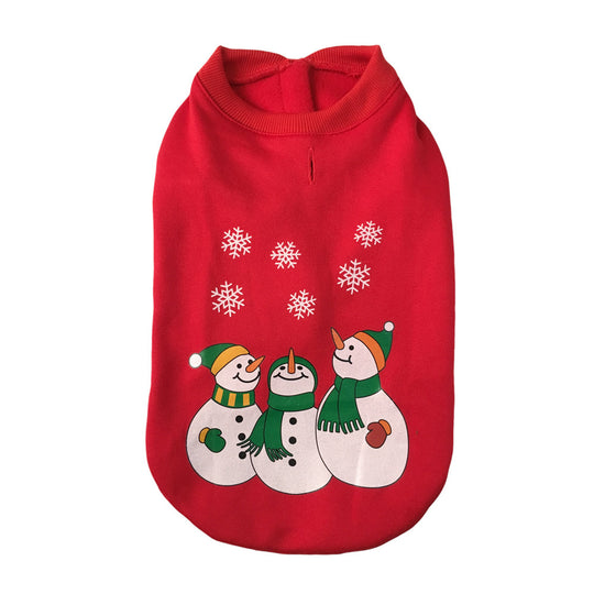 Simple Winter Christmas Pet Clothes
