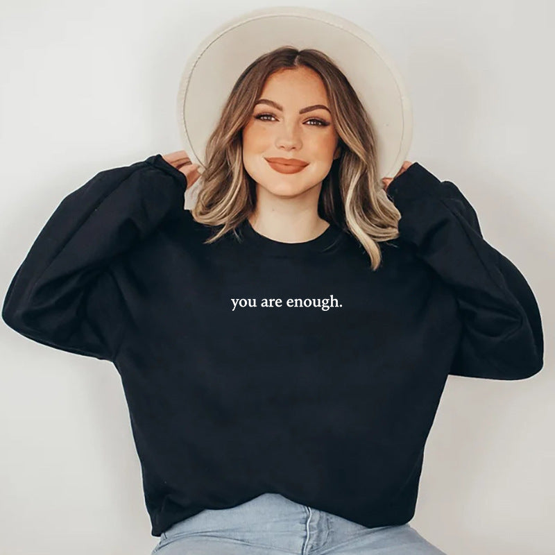 You Are Enough Women's Fleece-lined Crew Neck Sweatshirt